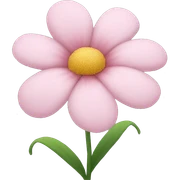 soft pink flower sticker