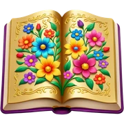 Blooming fantasy book sticker
