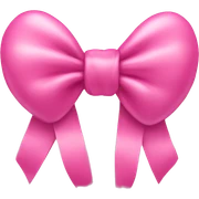 Pink heart bow sticker