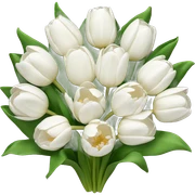 white tulip bouquet  sticker