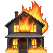 House on fire sticker