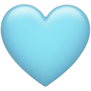 Pastel blue heart sticker
