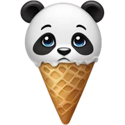 Panda eating ice cream sticker