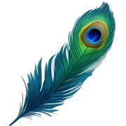 peacock feather sticker
