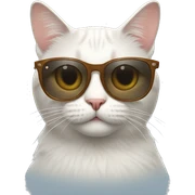 Cat with sunglasses sticker