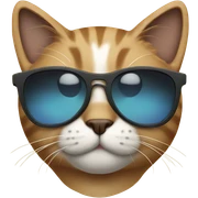 Cat with sunglasses sticker