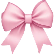 light pink ribbon bow sticker