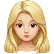 blonde girl with long hair sticker