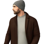 mature male with beanie outdoors sticker