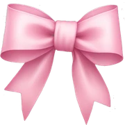 light pink ribbon bow sticker