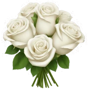 White roses bouquet  sticker
