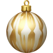 beige, golden and white shiny ornament sticker