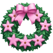 Pink Christmas wreath  sticker