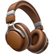 Brown headphones  sticker