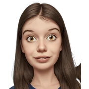 smiling girl with brown hair sticker