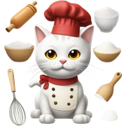 Cat baking  sticker