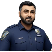 police officer portrait close up sticker