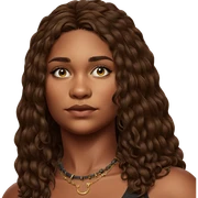 dark-skinned girl portrait focus sticker
