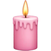 light pink candle sticker