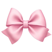 light pink bow on light pink bow sticker
