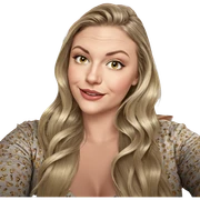 smiling blonde girl portrait sticker