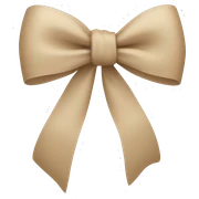 Bow beige sticker