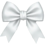white satin bow sticker