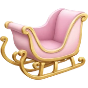 light pink sleigh sticker