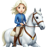 A GIRL on a White horse  sticker