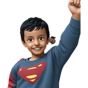 smiling boy with black hair sticker