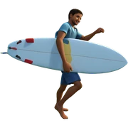 barefoot boy with surfboard sticker