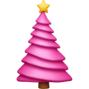 Pink Christmas tree  sticker