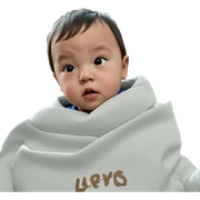 boy with black eyes staring sticker