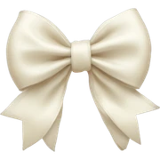 cream white bow sticker