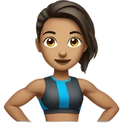 brunette girl at gym sticker