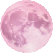 pastel pink moon sticker
