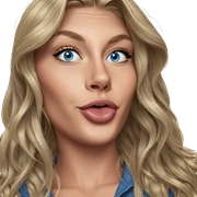 blonde girl with blue eyes sticker