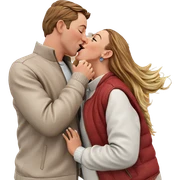 outdoor couple kiss moment sticker