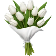 white tulip bouquet  sticker