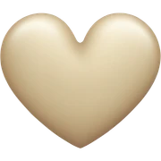 Beige heart  sticker
