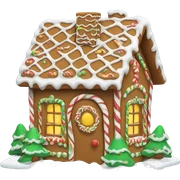 Gingerbread house in snow sticker
