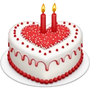 Heart shaped birthday cake  sticker