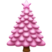 Pink Christmas tree sticker