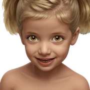 smiling blonde girl portrait sticker
