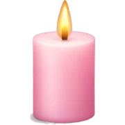 light pink candle sticker