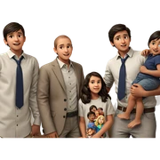 girl surrounded by boys indoors sticker
