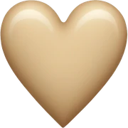 beige heart sticker