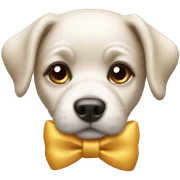 dog with bow sticker