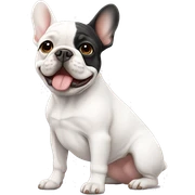 White Frenchie  sticker