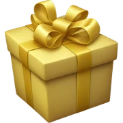 Yellow Christmas present sticker